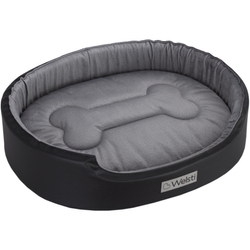 Oválný ortopedický pelíšek pro psa Welsti šedý XL 80x67 protiskluzový