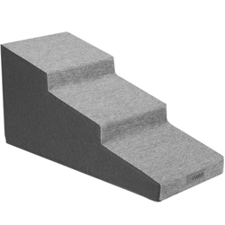 Schůdky pro psa Welsti 40 cm 3 šikmé stupně tmavě šedé