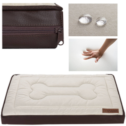 Ortopedický pelíšek matrace pro psa Welsti béžový kost M 70x50 protiskluzový